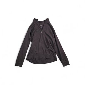 Batton Men's Super Soft Interlock 1/4 Zip Sweatshirt Black Cotton Blend Size L